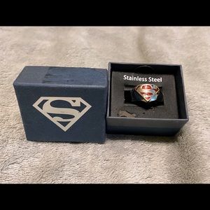 Superman Man of Steel Men’s Ring Stainless Steel Size 12